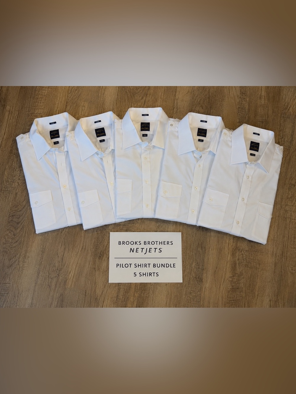 NetJets by‎ Brooks Brothers White Short-Sleeve Button-Down Shirts (5)